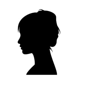 横を向いた女性