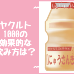 ヤクルト1000の効果的な飲み方！いつ飲むのがベストなタイミング？